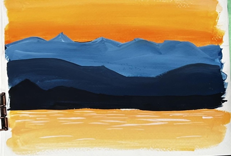 Easy Gouache Landscape