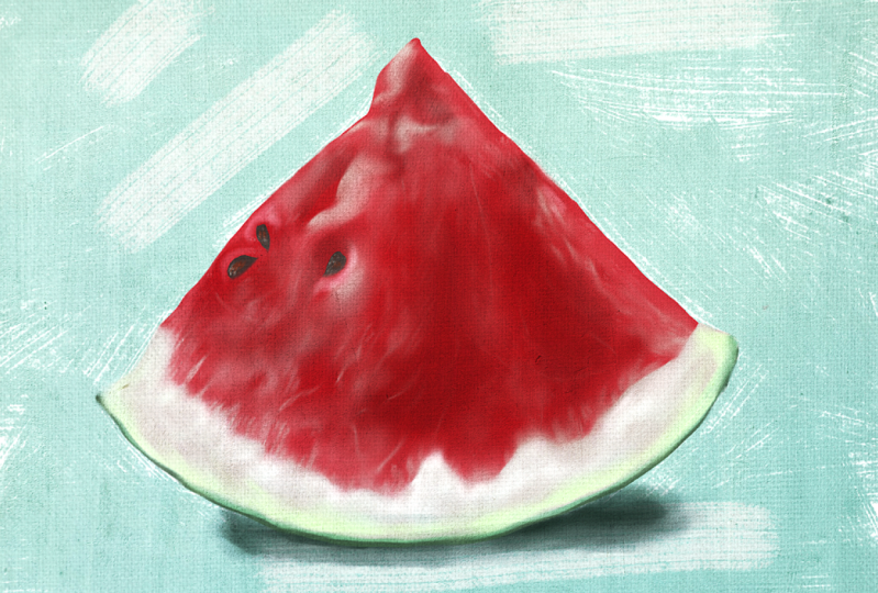 Watermelon. Krita. Textures.