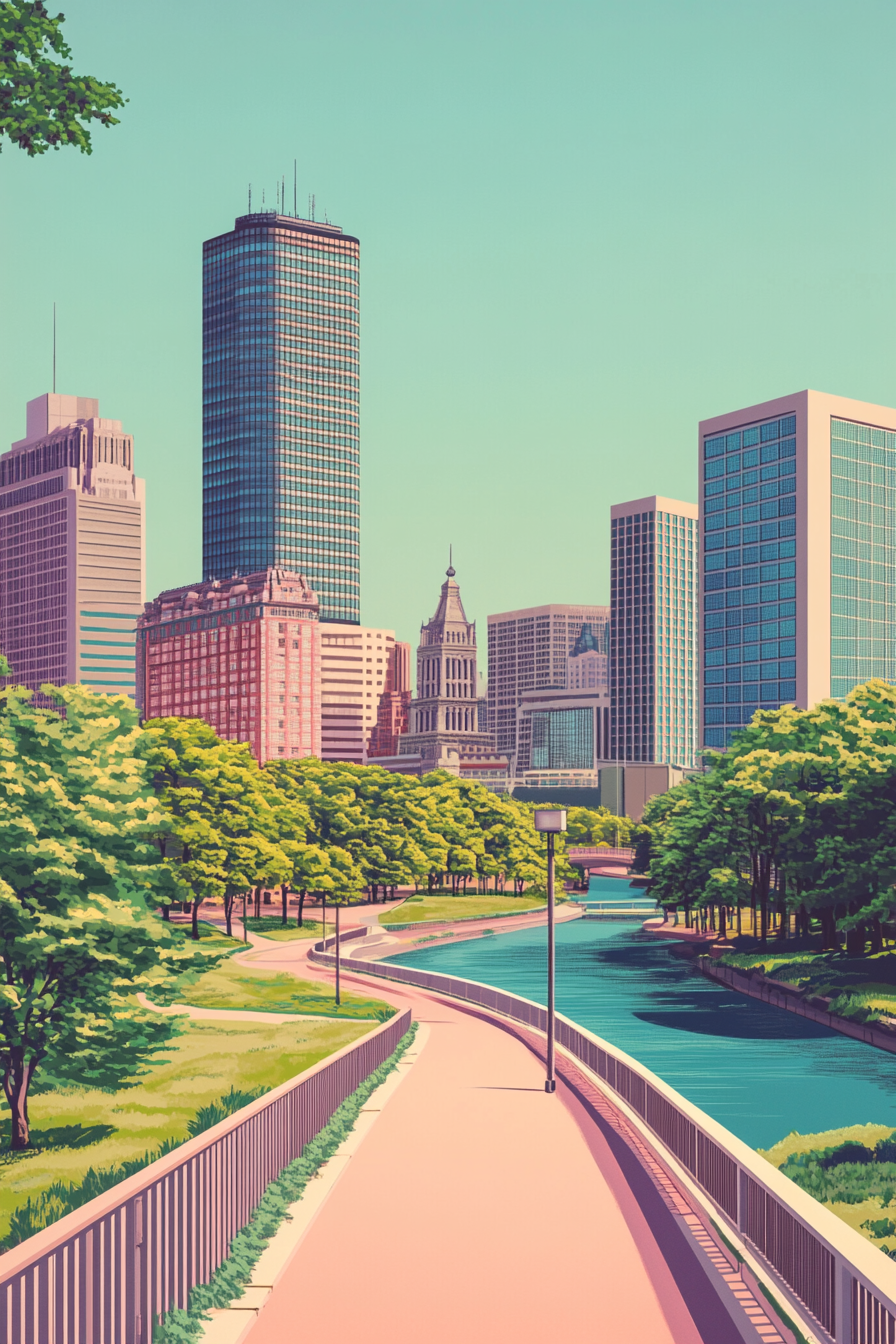 BOSTON TRAVEL POSTER - student project
