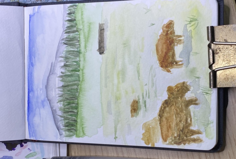 Travel painting in my kitchen