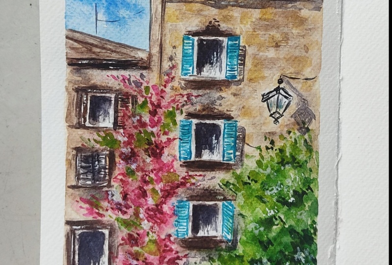 Fachada en acuarela