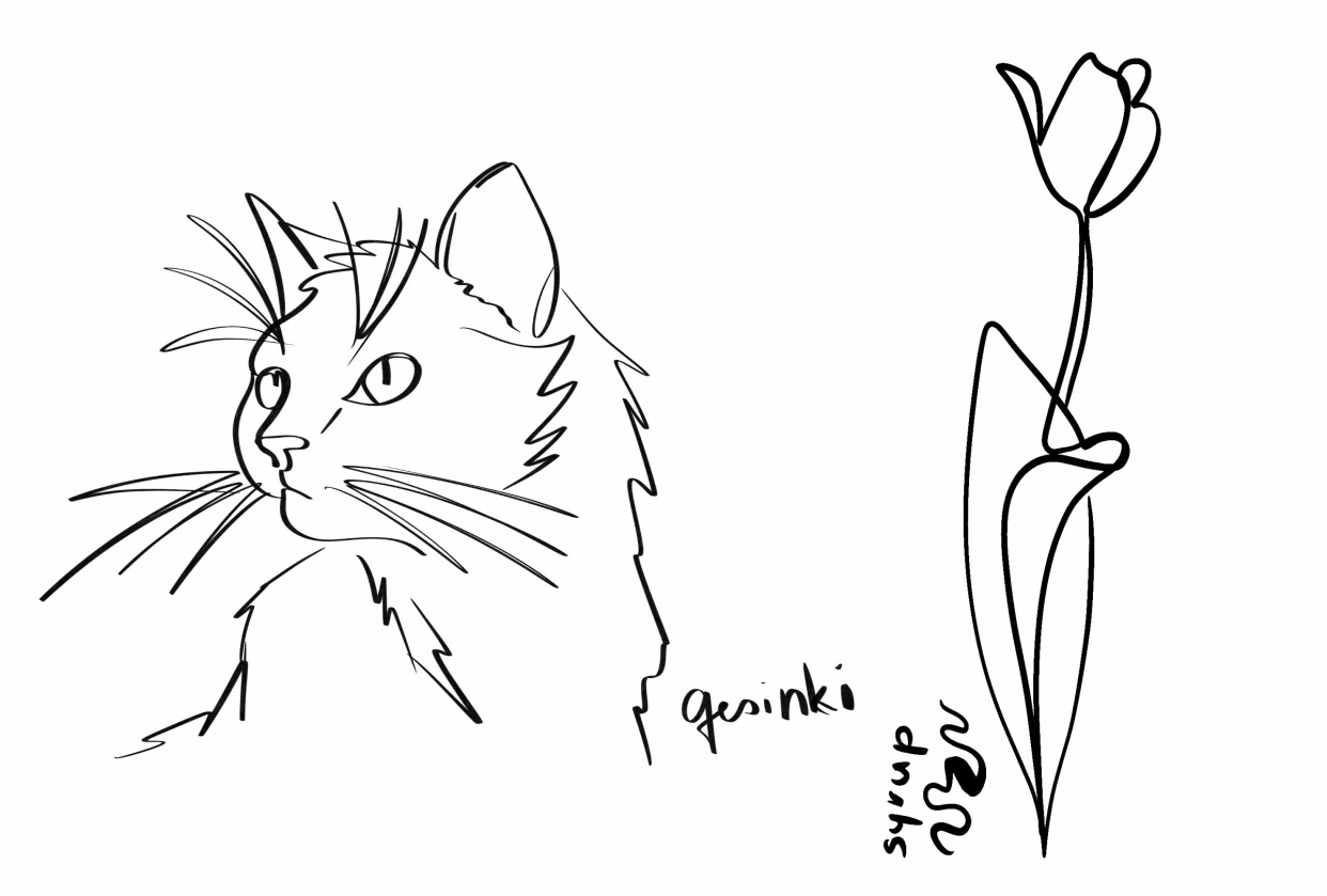 Brushes for line art - student project