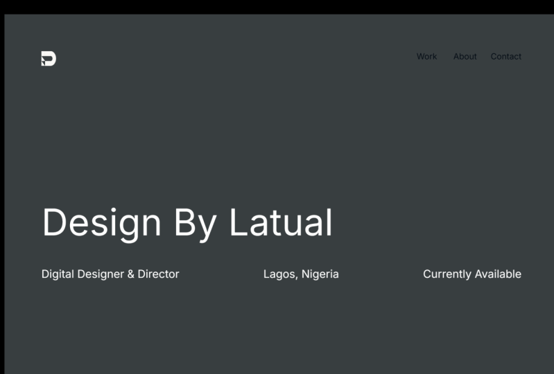 Portfolio Page For Brand