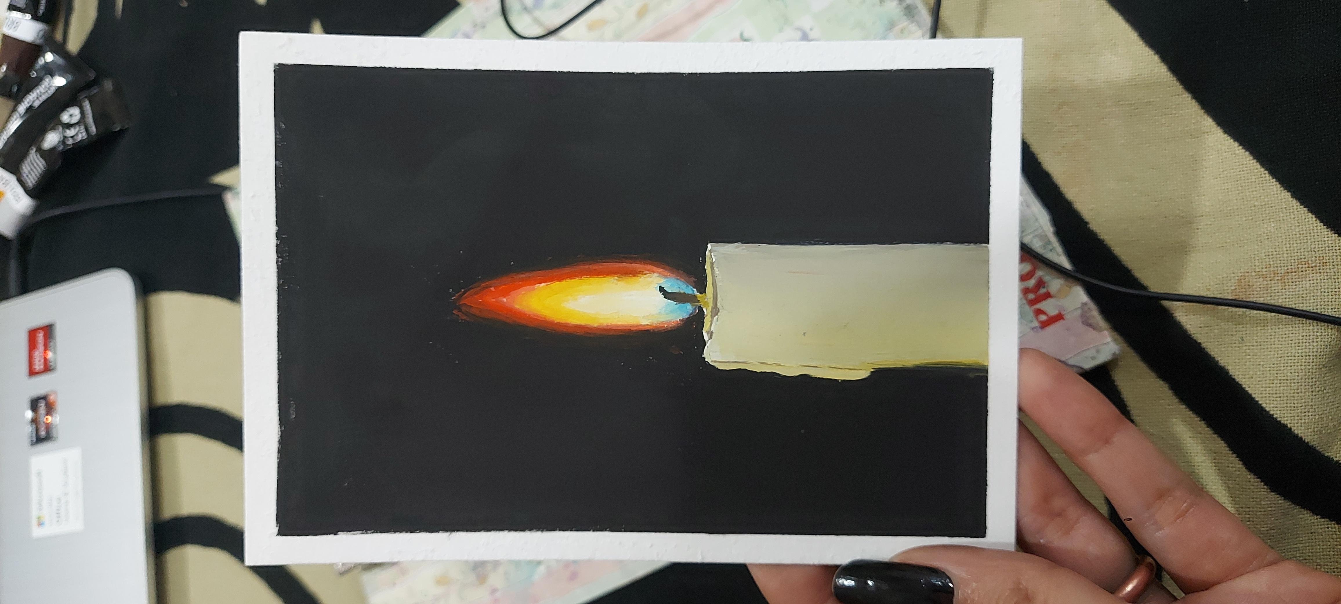 Candle using Gouache - student project