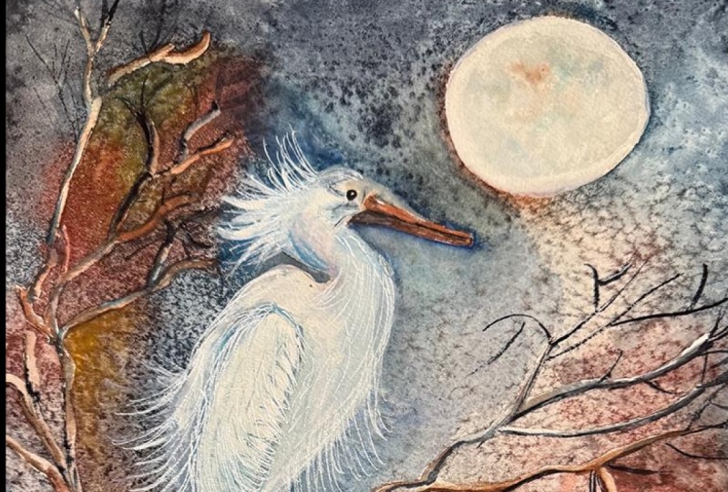 Heron by Moonlight