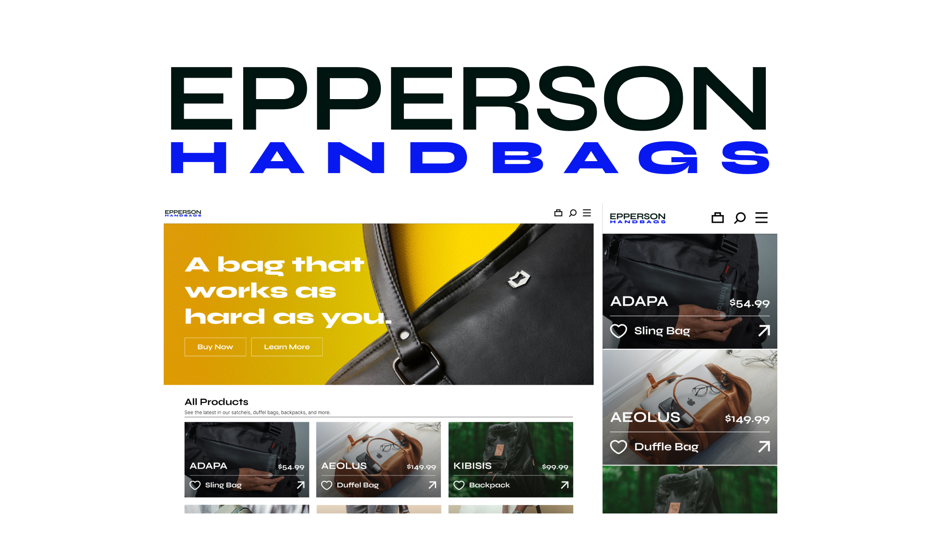 Epperson Handbags - Figma UI UX Design Essentials
