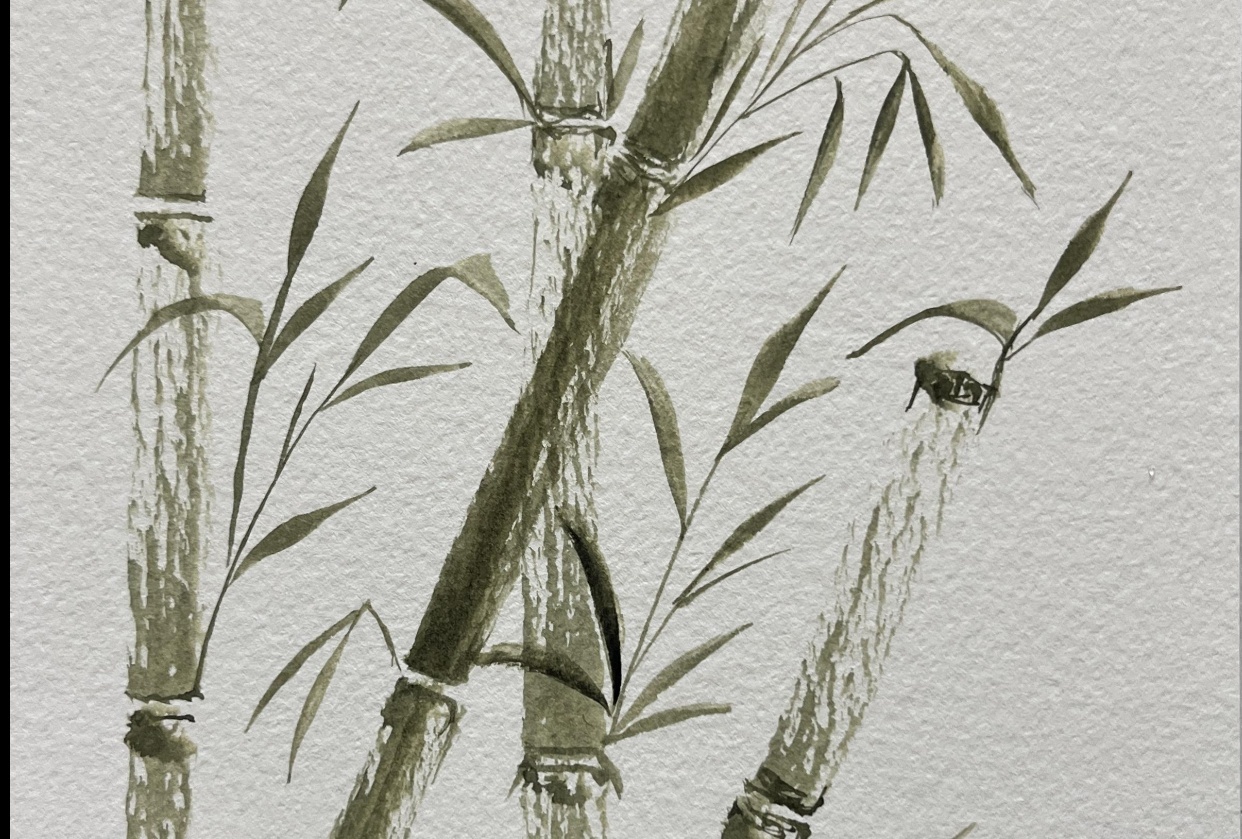 Bamboo - wedge brush - student project