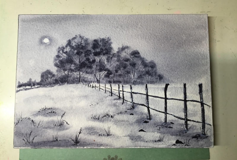 Snowy Monochromatic Landscape