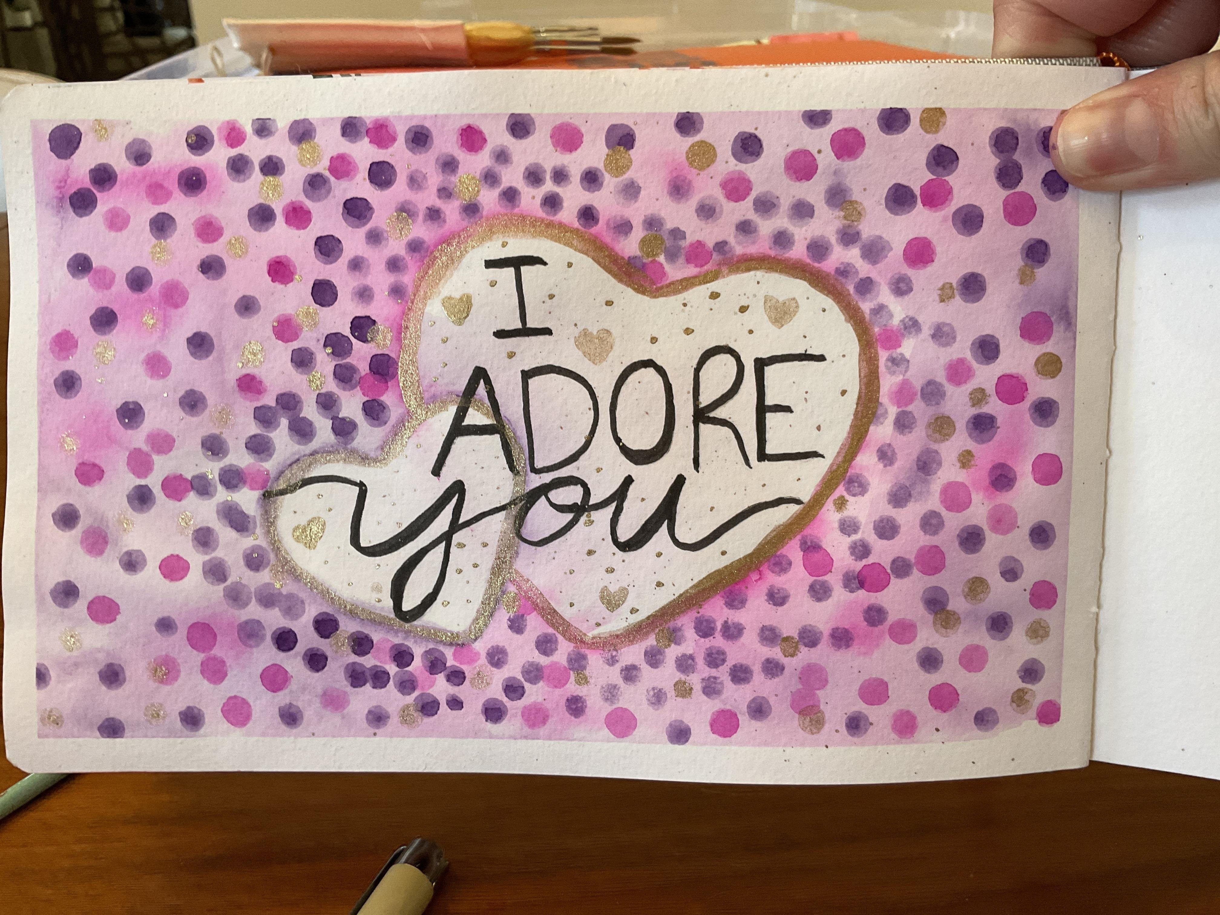 I Adore You Card - student project