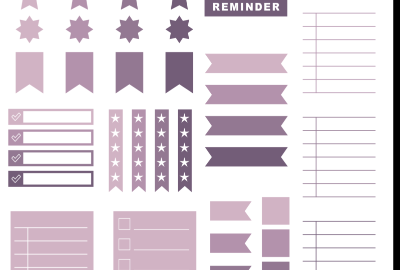 Mauve Moods Sticker Sheet
