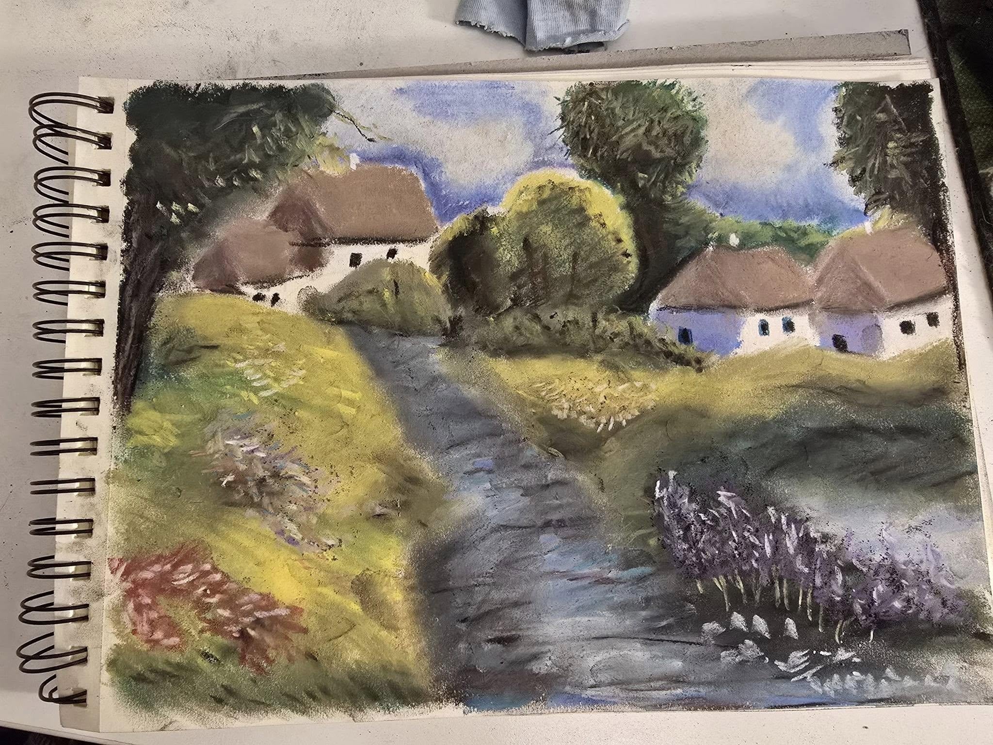 Going Full Bob Ross with Pastels - student project