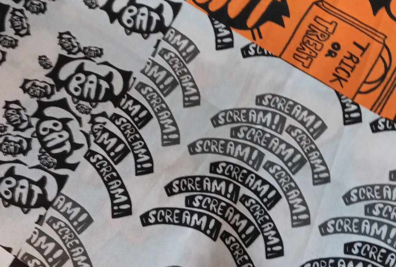 Halloween Typography Fabric Collection 2