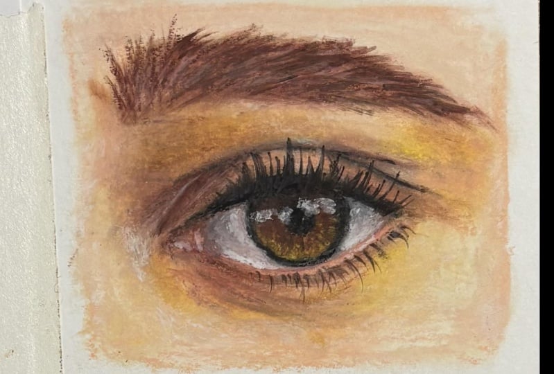 Oil pastel eye