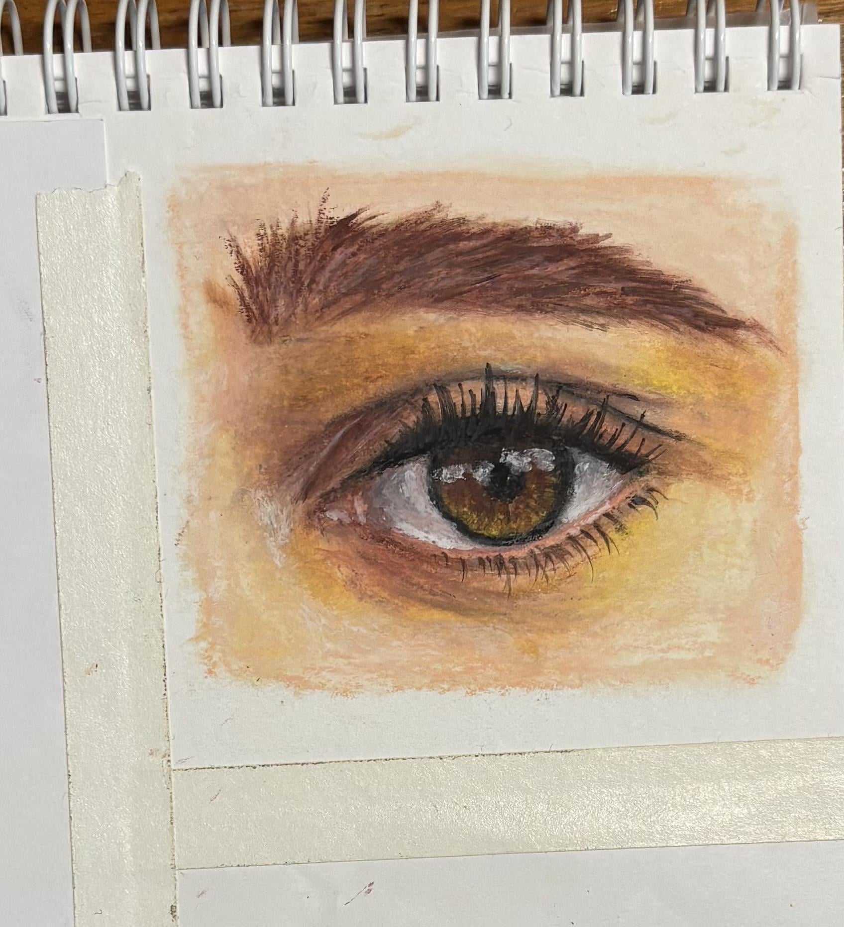 Oil pastel eye - student project