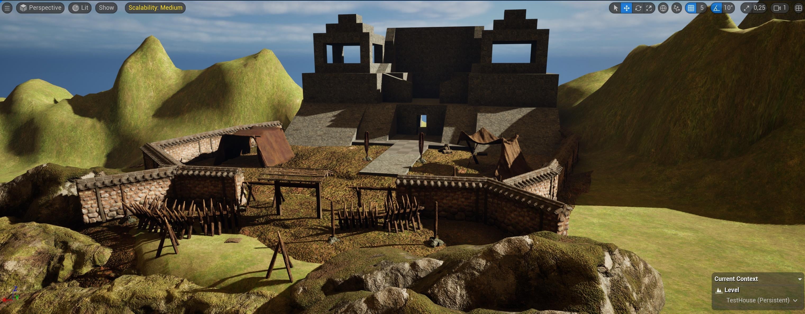 My First unreal engine 5 landscape - student project