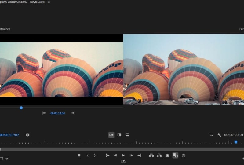 Colour grading b/a