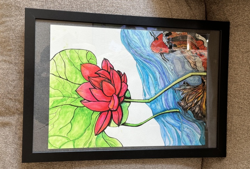 Lotus and carp