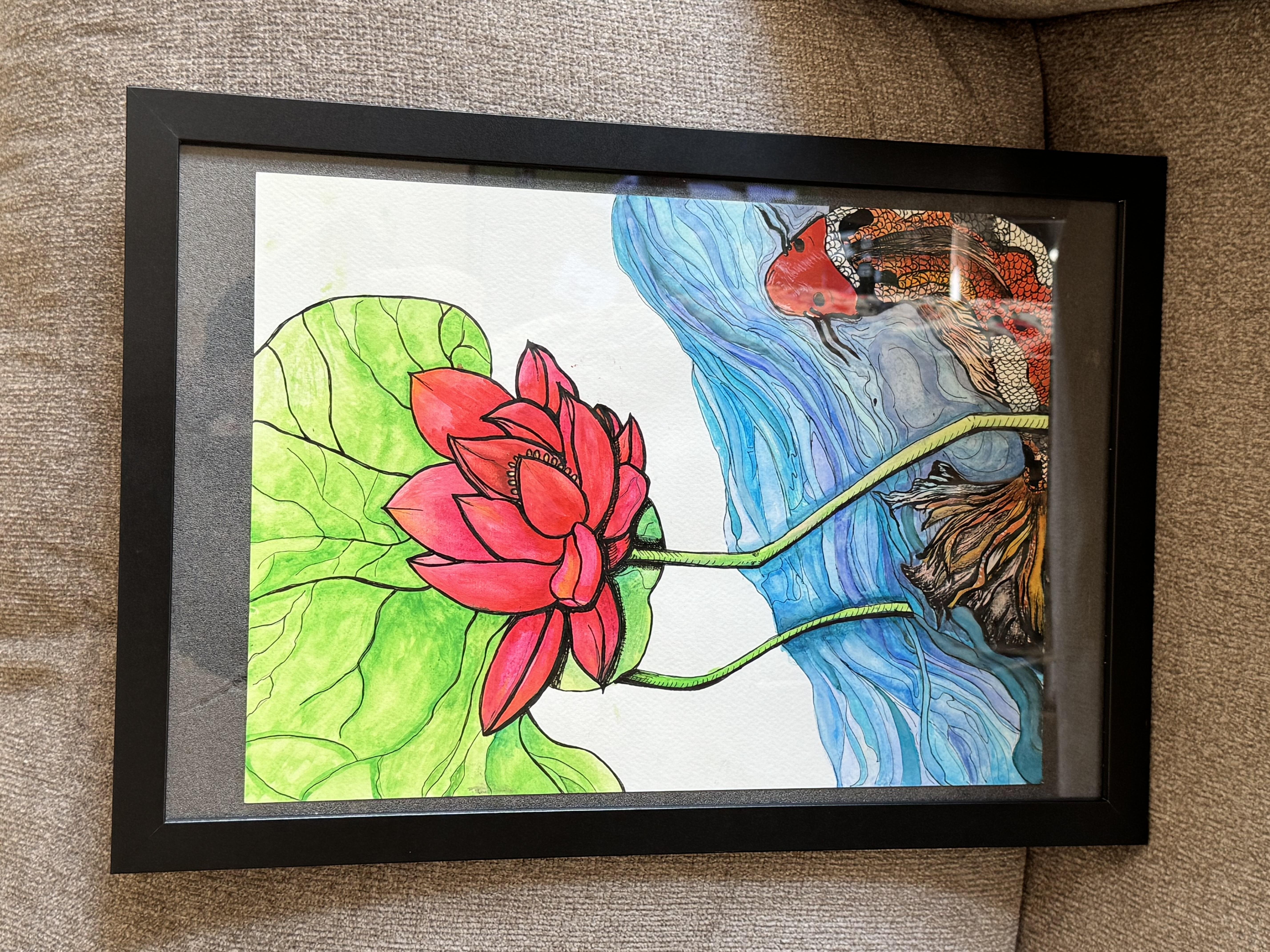 Lotus and carp - student project
