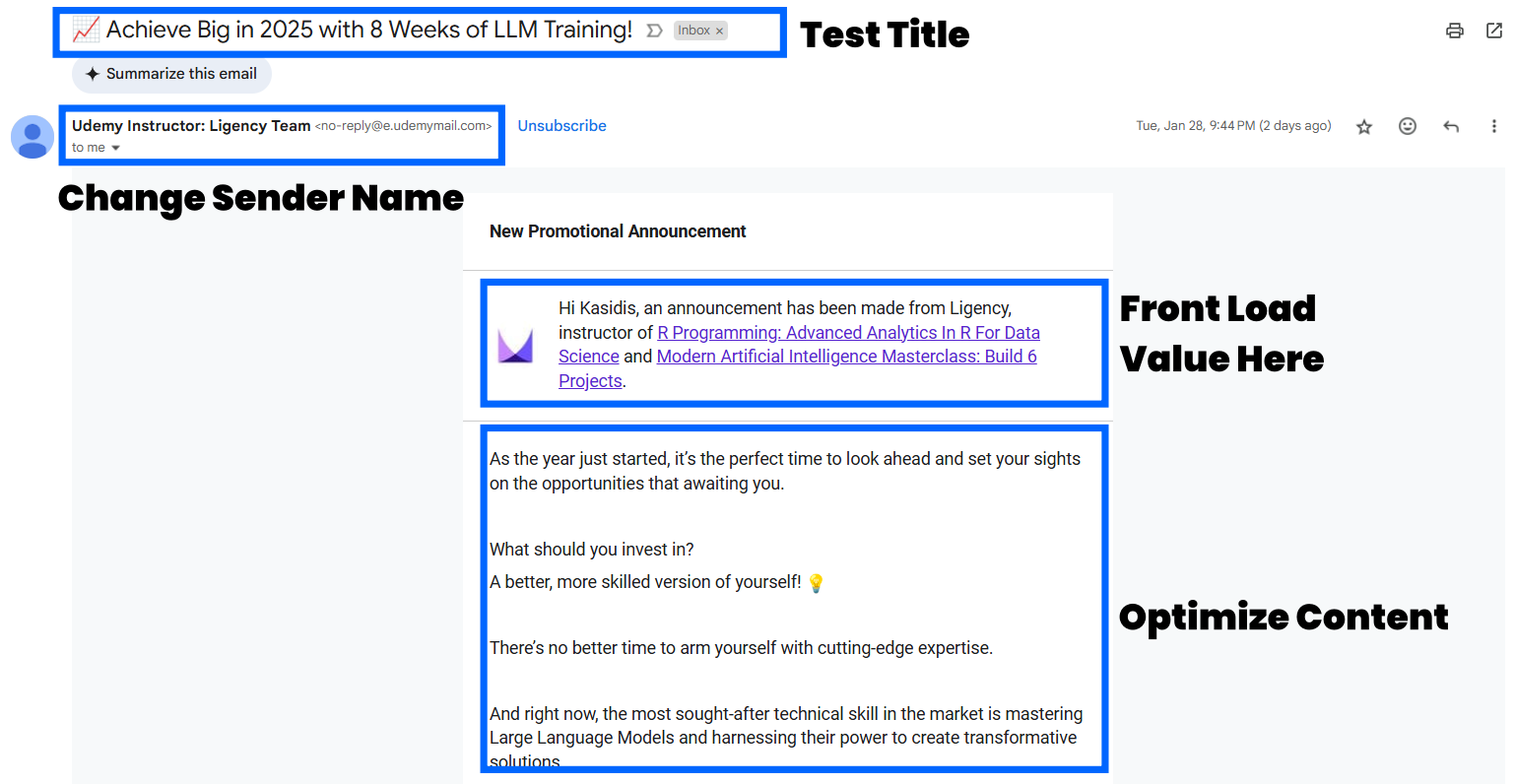 Udemy Promo Course - student project