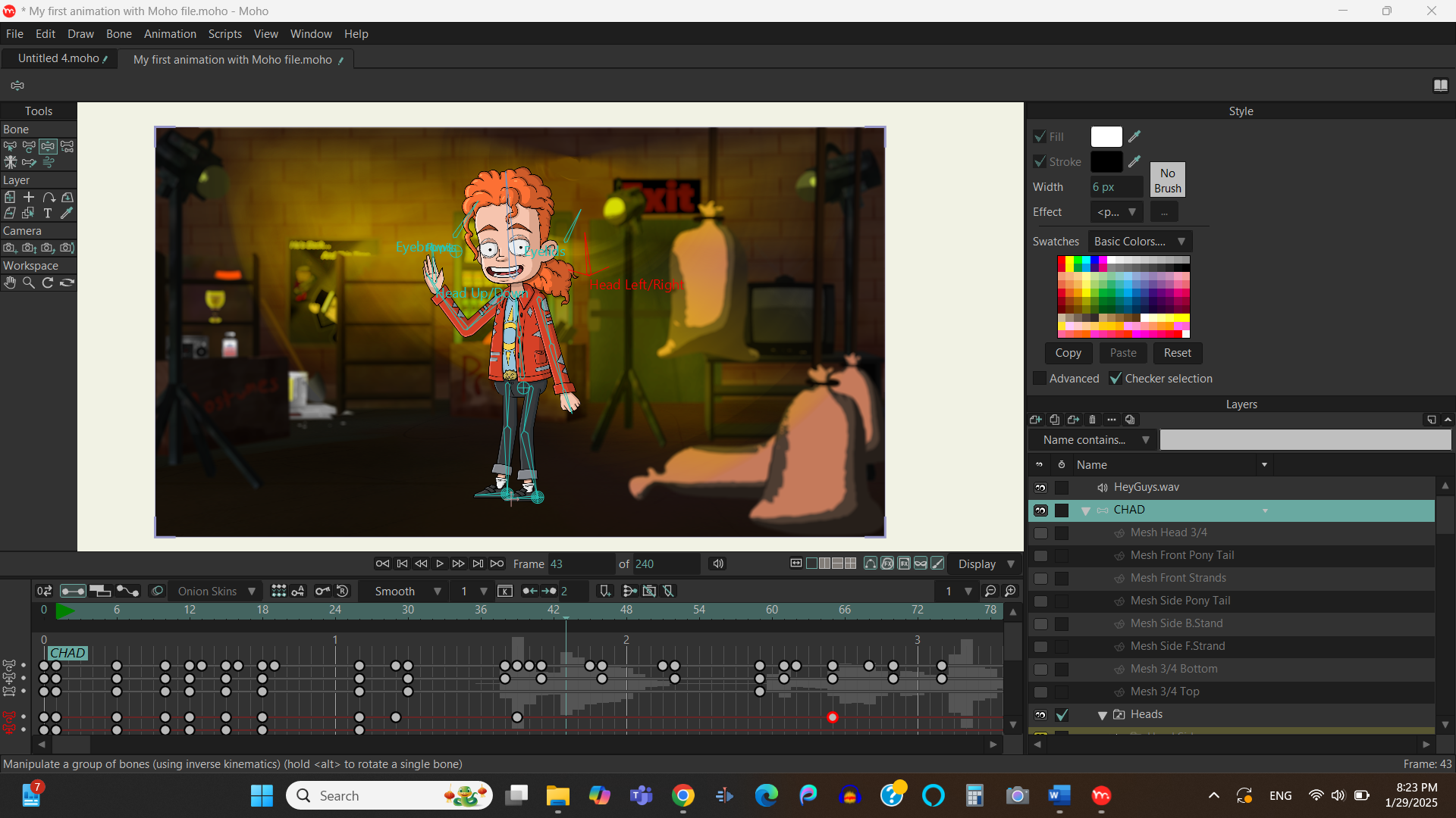 My first animation video with Moho - student project