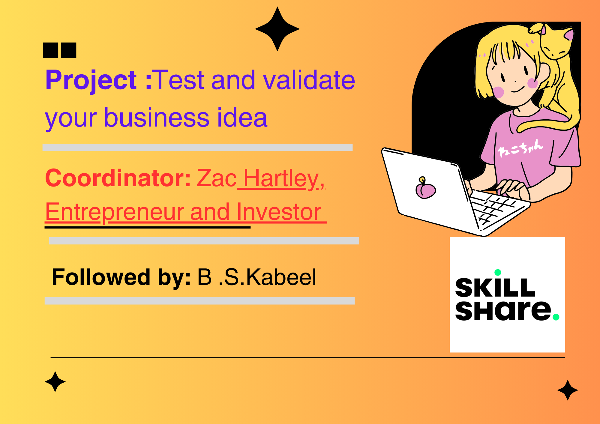 Test and validate your business idea or product - student project