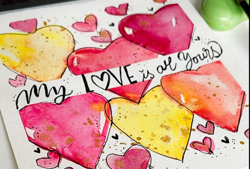 SAMPLE PROJECT: Romantic Valentine's Card and Bookmark