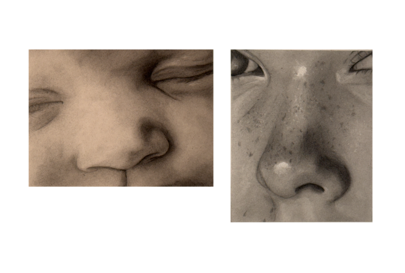 Nose Study in Graphite