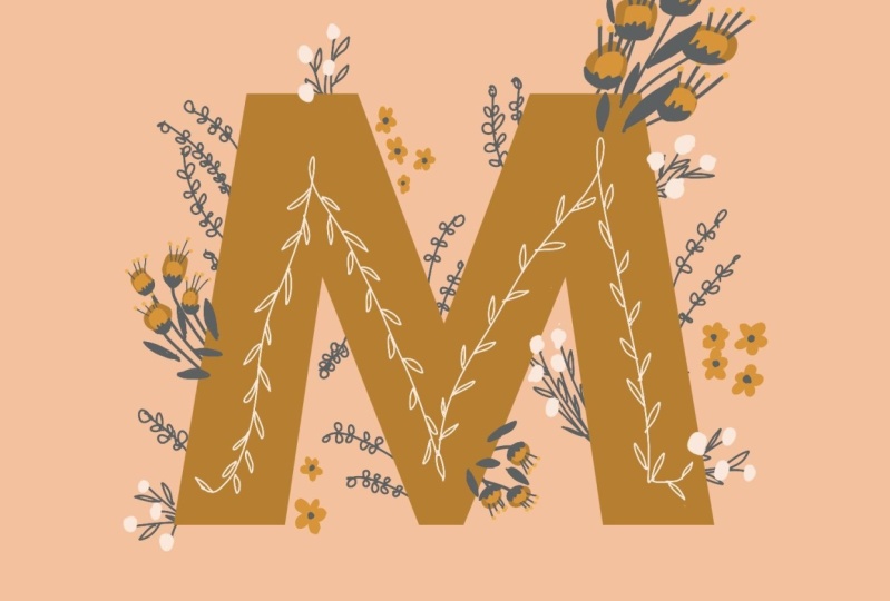 Floral letter
