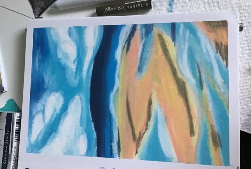 Seascape -oil pastel