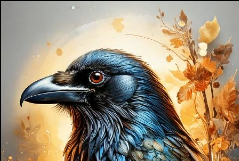 Adobe Firefly Art - Raven
