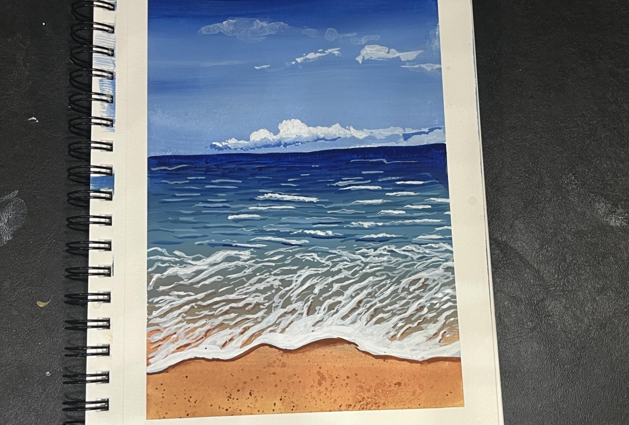seascape with Guache - student project