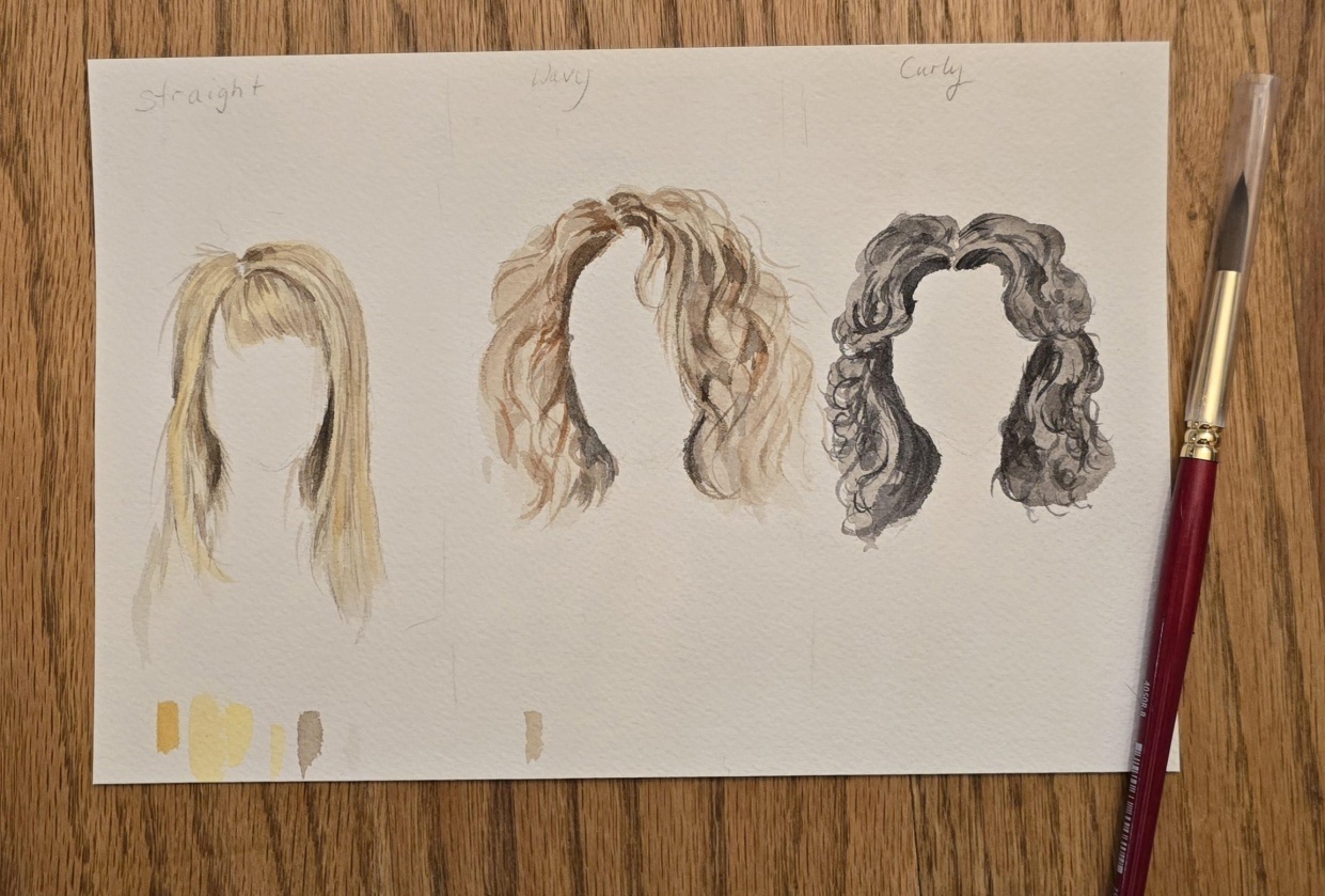 Different hairstyles - student project