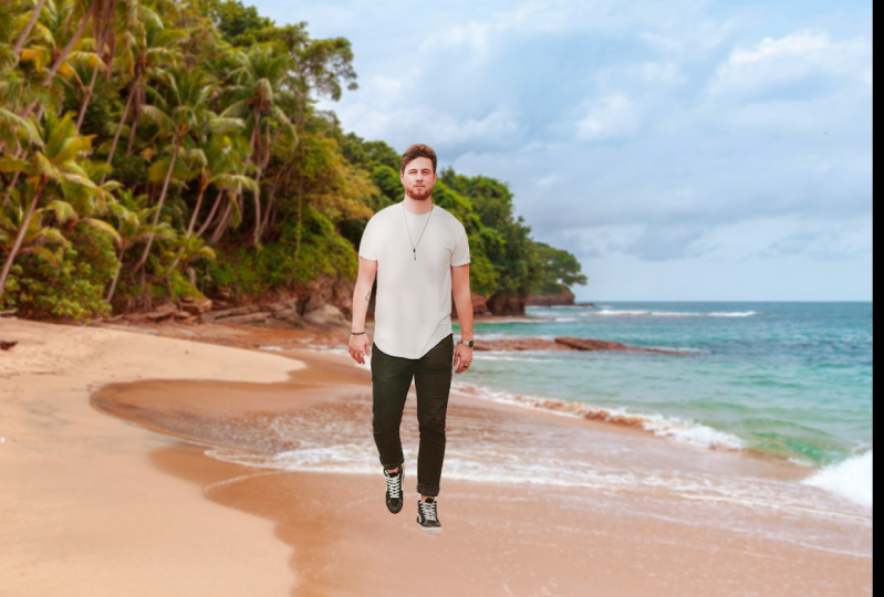 On the beach