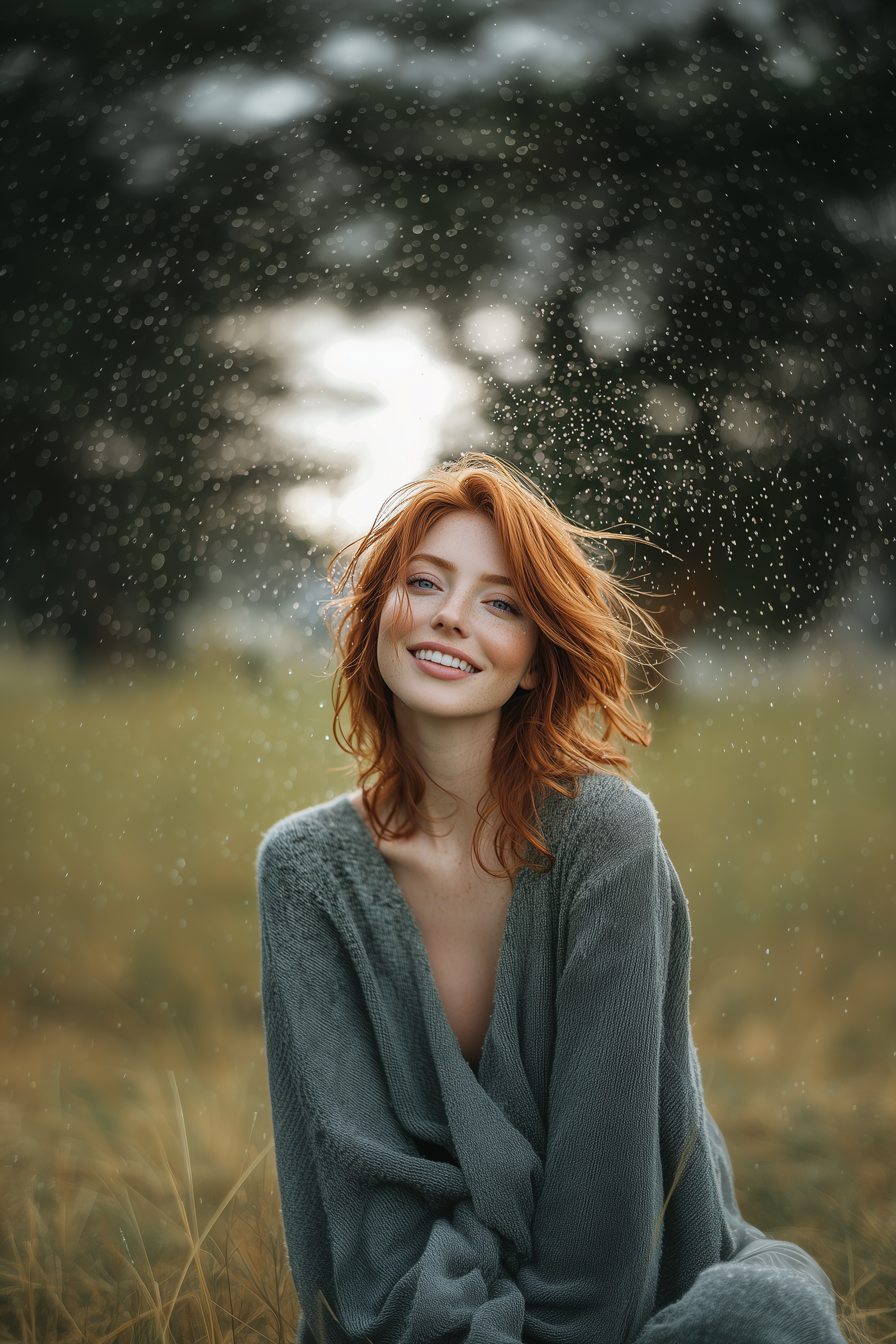 A girl in the rain - student project