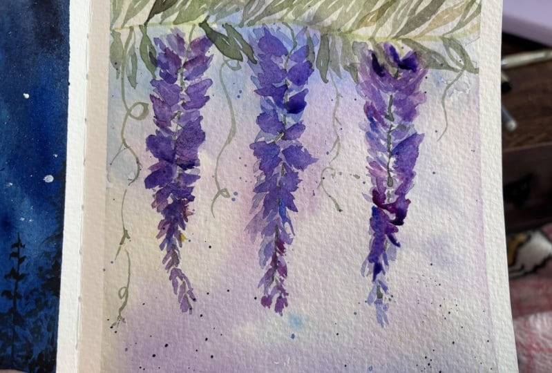 Watercolor Wisteria