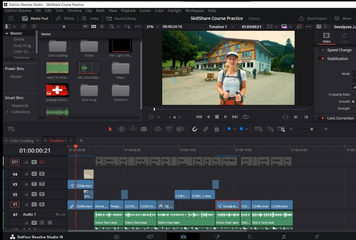 Davinci Hike Video Edit - student project