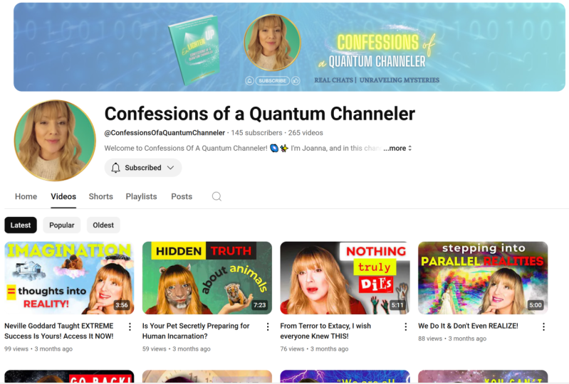 Youtube Channel: Confessions of a Quantum Channeler