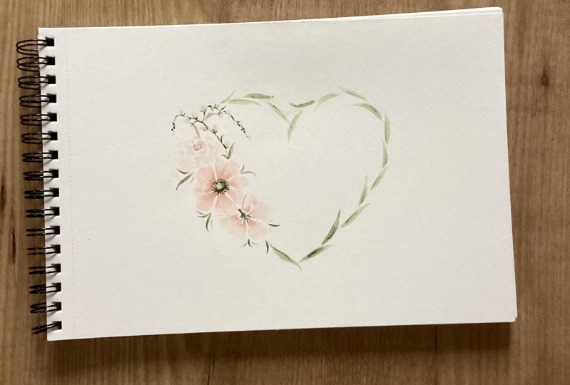 Romantic flower heart