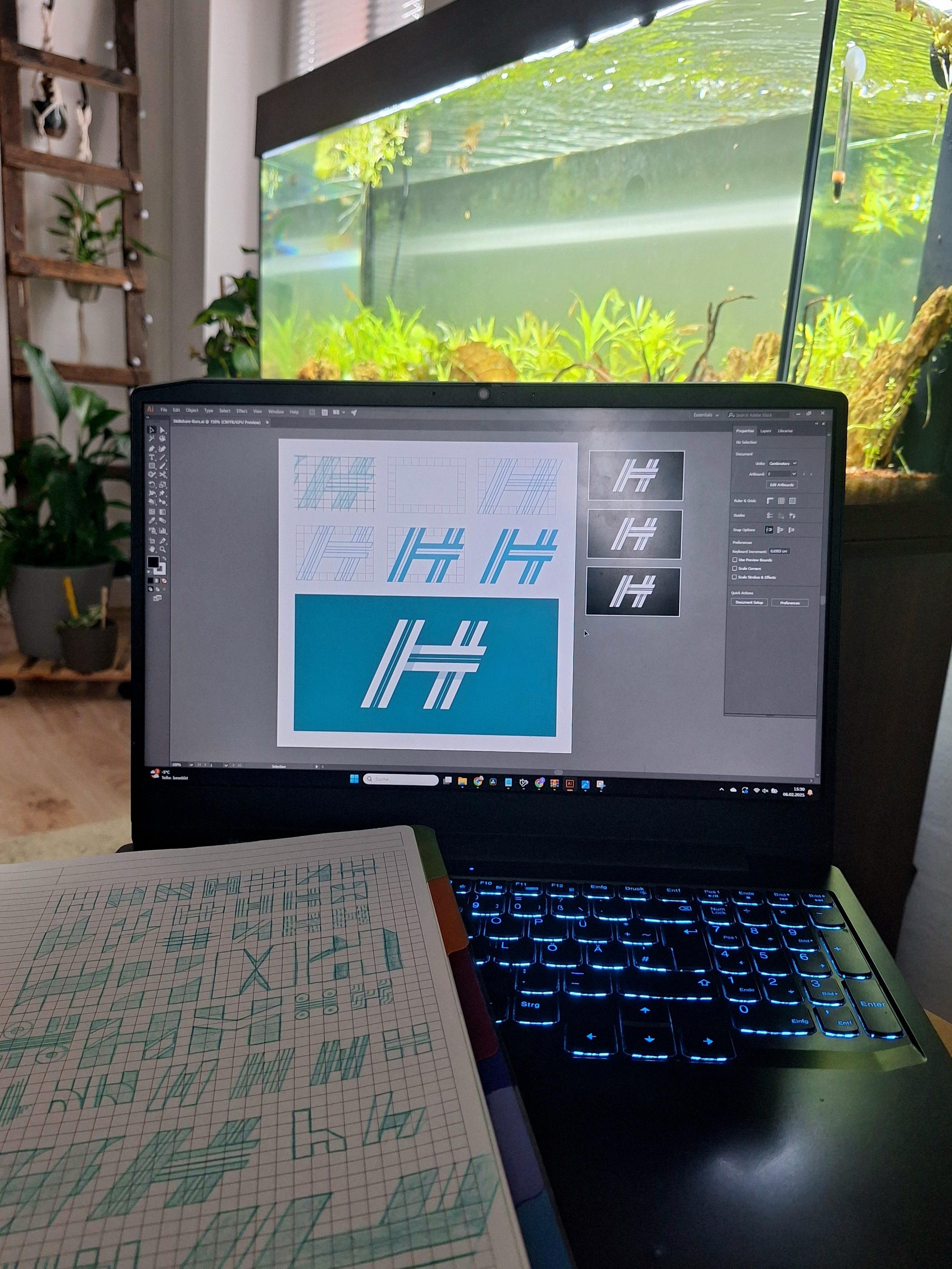 Exploring Logo Design – My First Steps with Grids in Adobe Illustrator