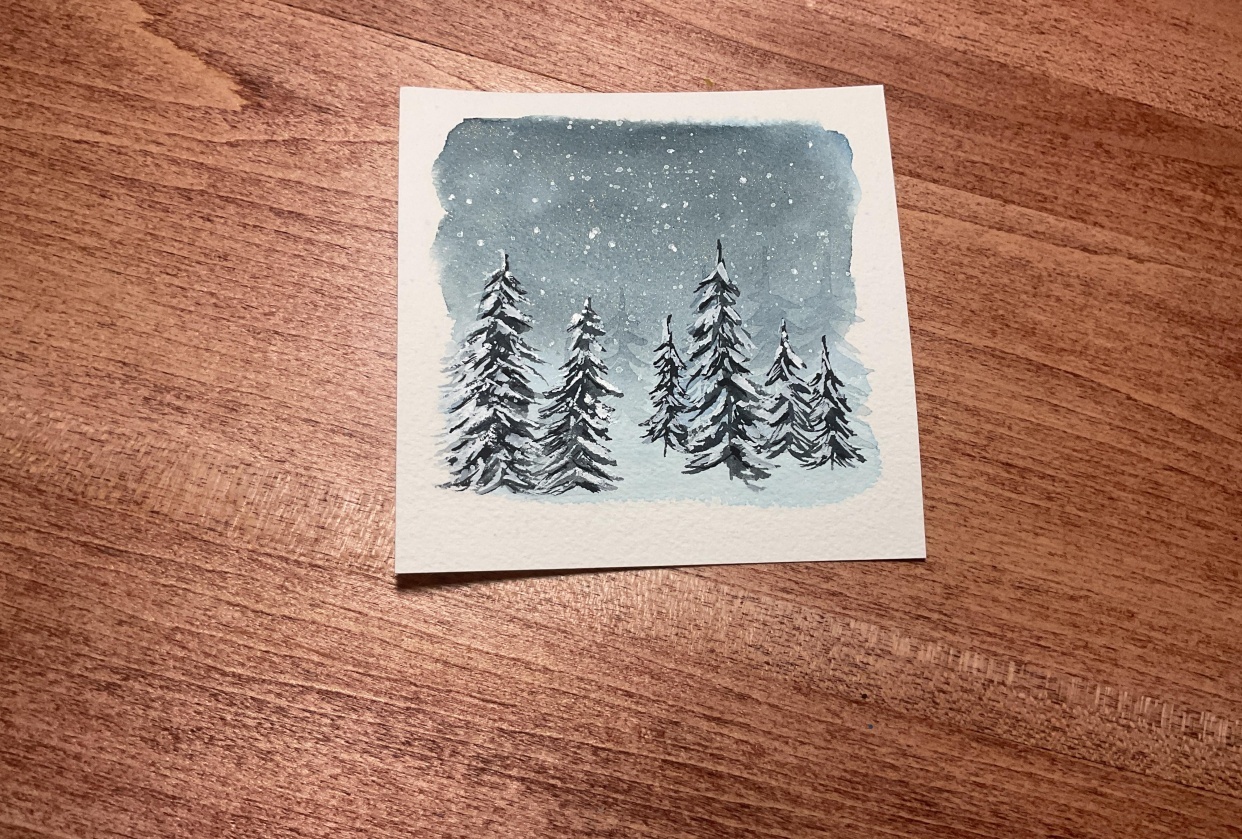 Snowy trees - student project