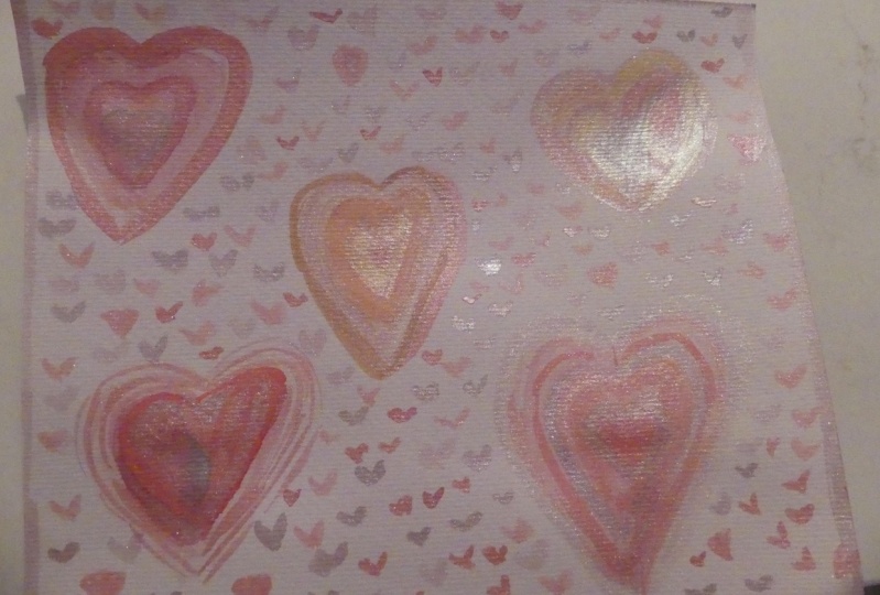 Easy Valentine Hearts in Layered Technique