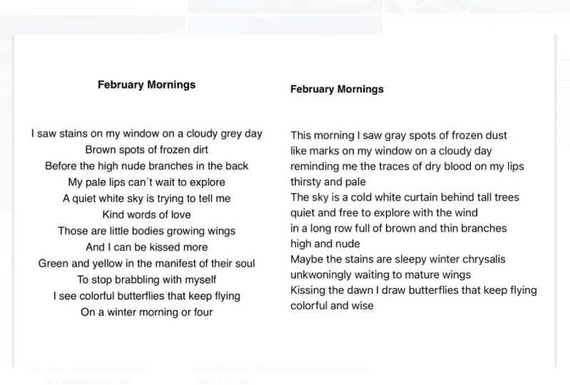 “February Mornings” - Before and after