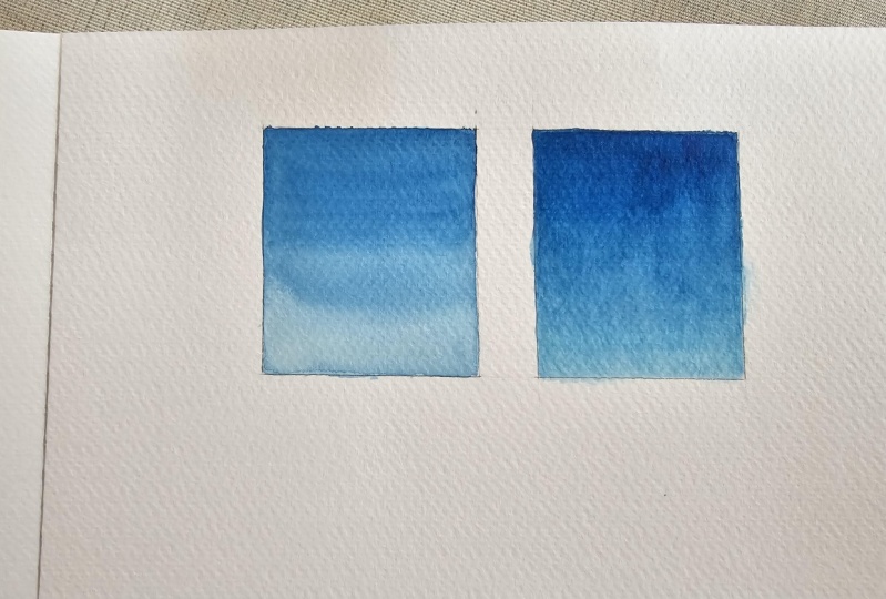 Dry brush and watercolor techniques