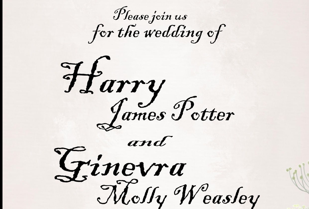 Weasley-Potter Wedding - student project