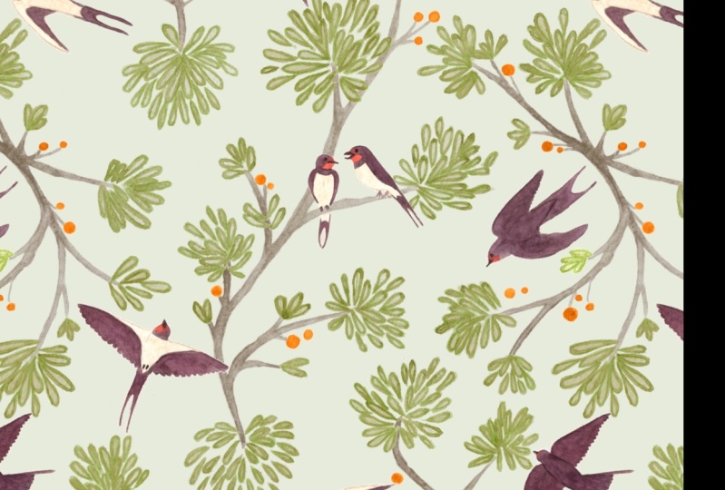 Nostalgic Swallows pattern