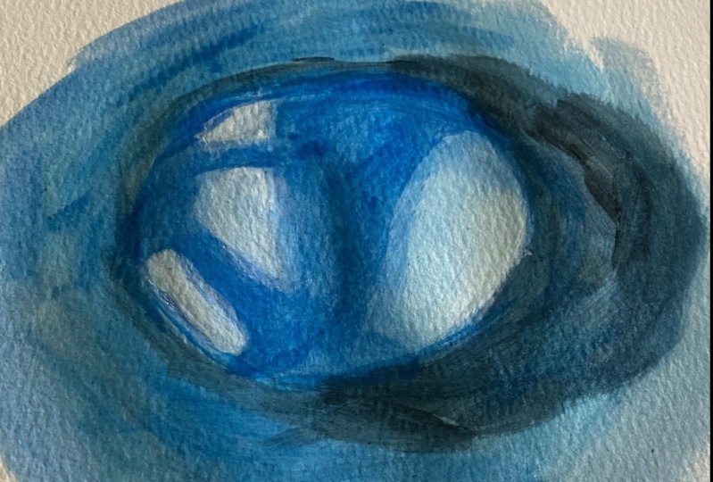Water Droplet in gouache