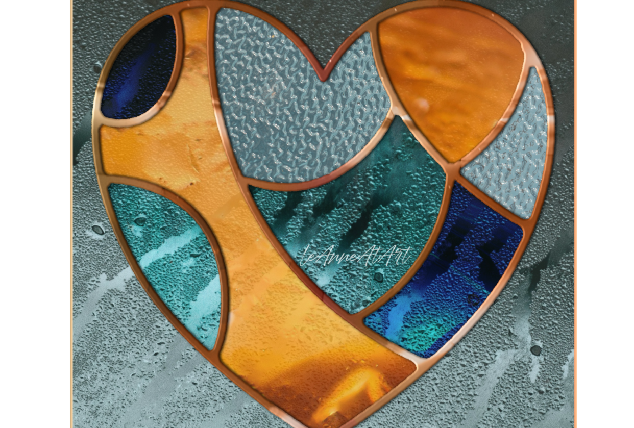 ‘Stained Glass’ Vector Heartshape with Affinity Designer - student project