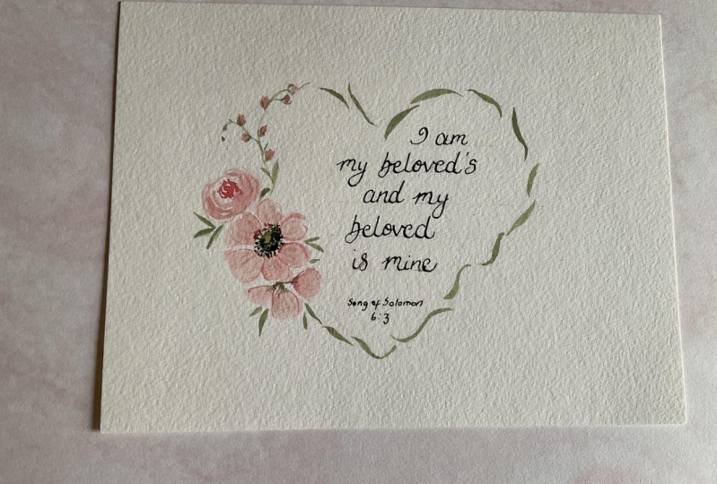 Romantic floral with wedge brush