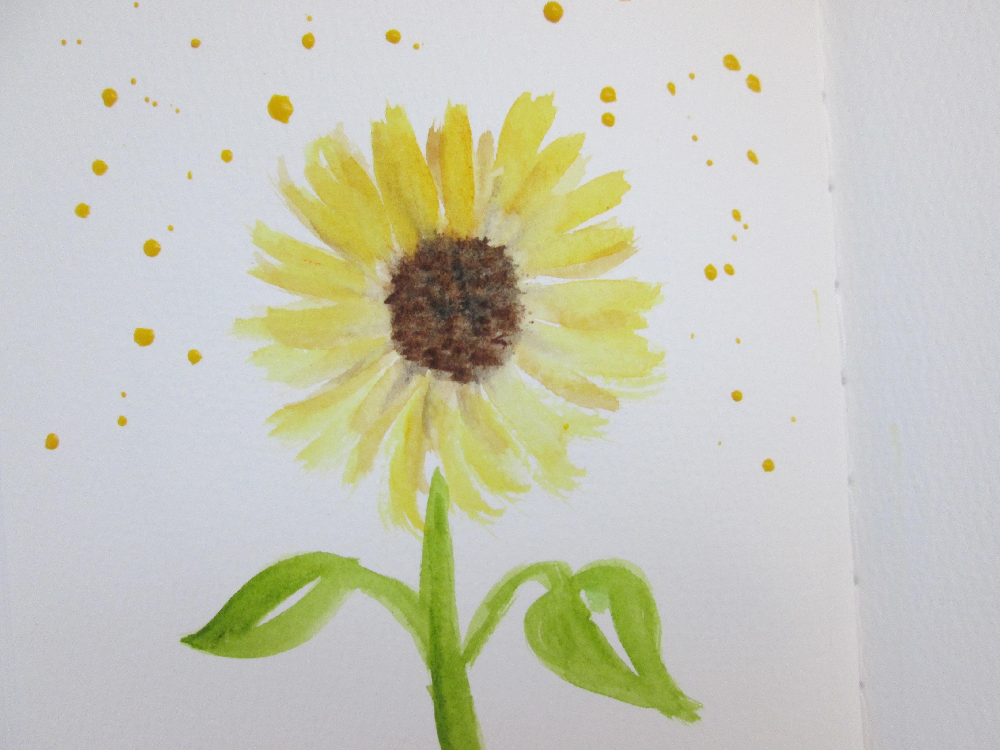Ausdrucksstarke Sonnenblumen in Aquarell in 12 Minuten malen: Einfache  Techniken für atemberaubende Ergebnisse | Lisa Lam | Skillshare, image size:3264x2448