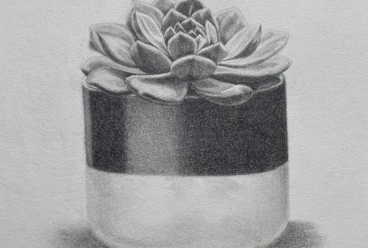 Layering graphite pencils - student project